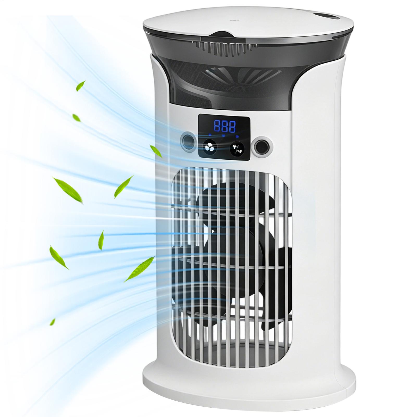 Outdoor Power Point - Portable Adjustable Standing Desk Fan with