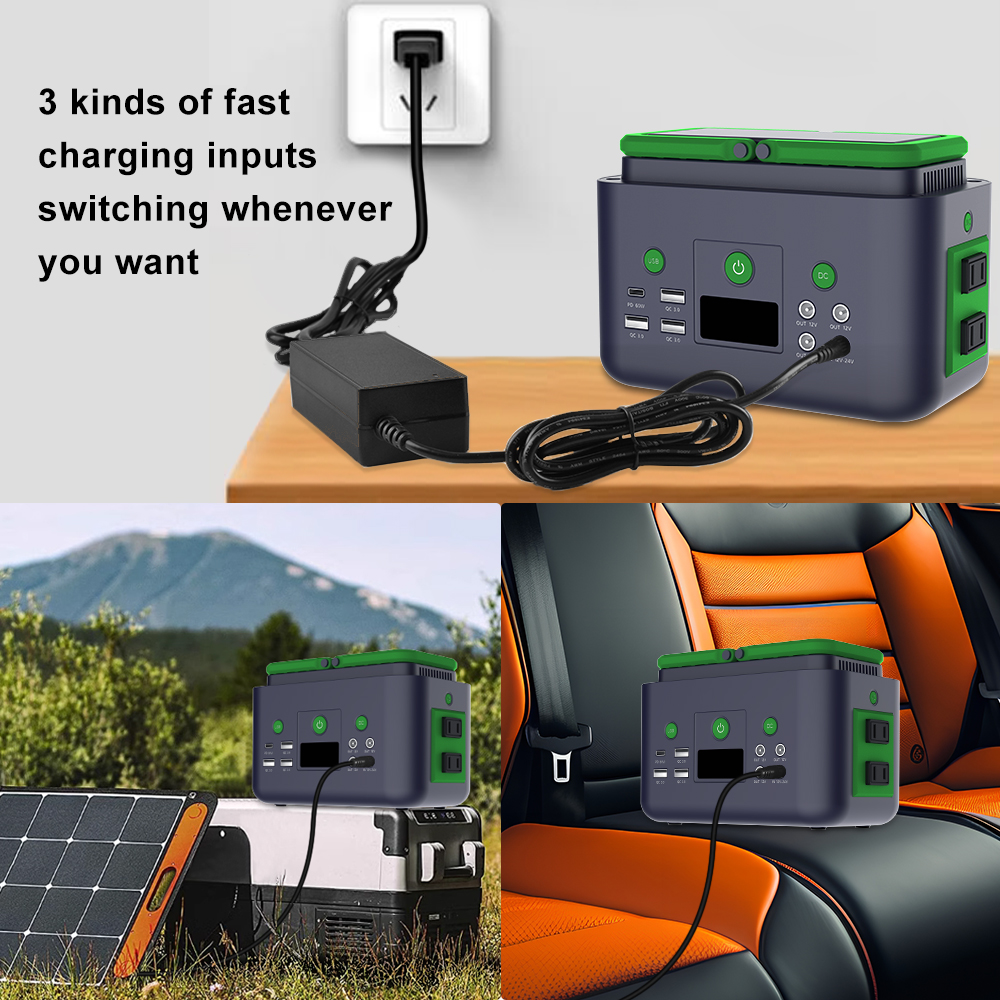 Outdoor Power Bank With Ac Outlet - 200W Portable Solar Power Station 15000mAh