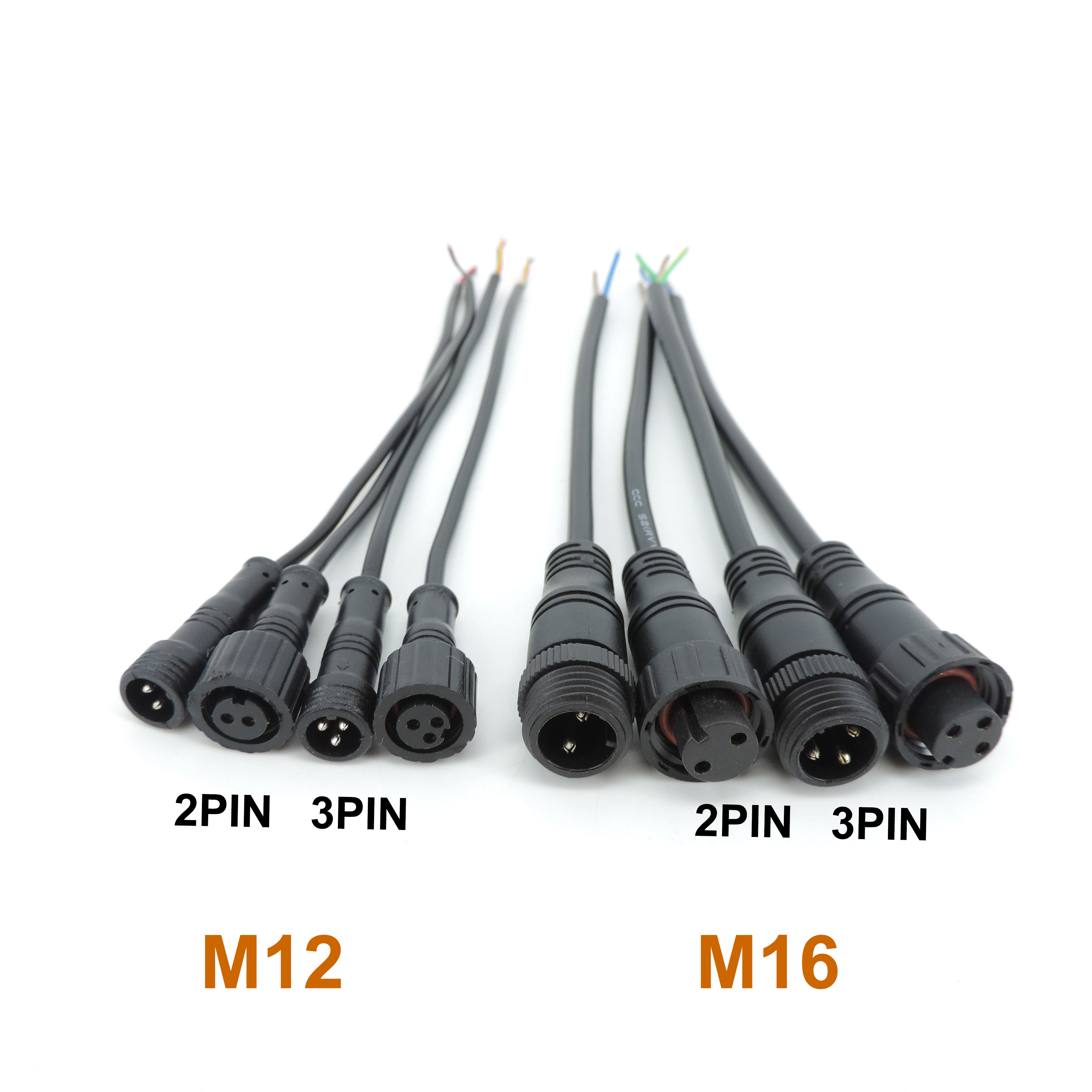 M12 M16 2 3 Pin Core Wire DC M - Outdoor Power Jack บทวิจารณ์และราคา