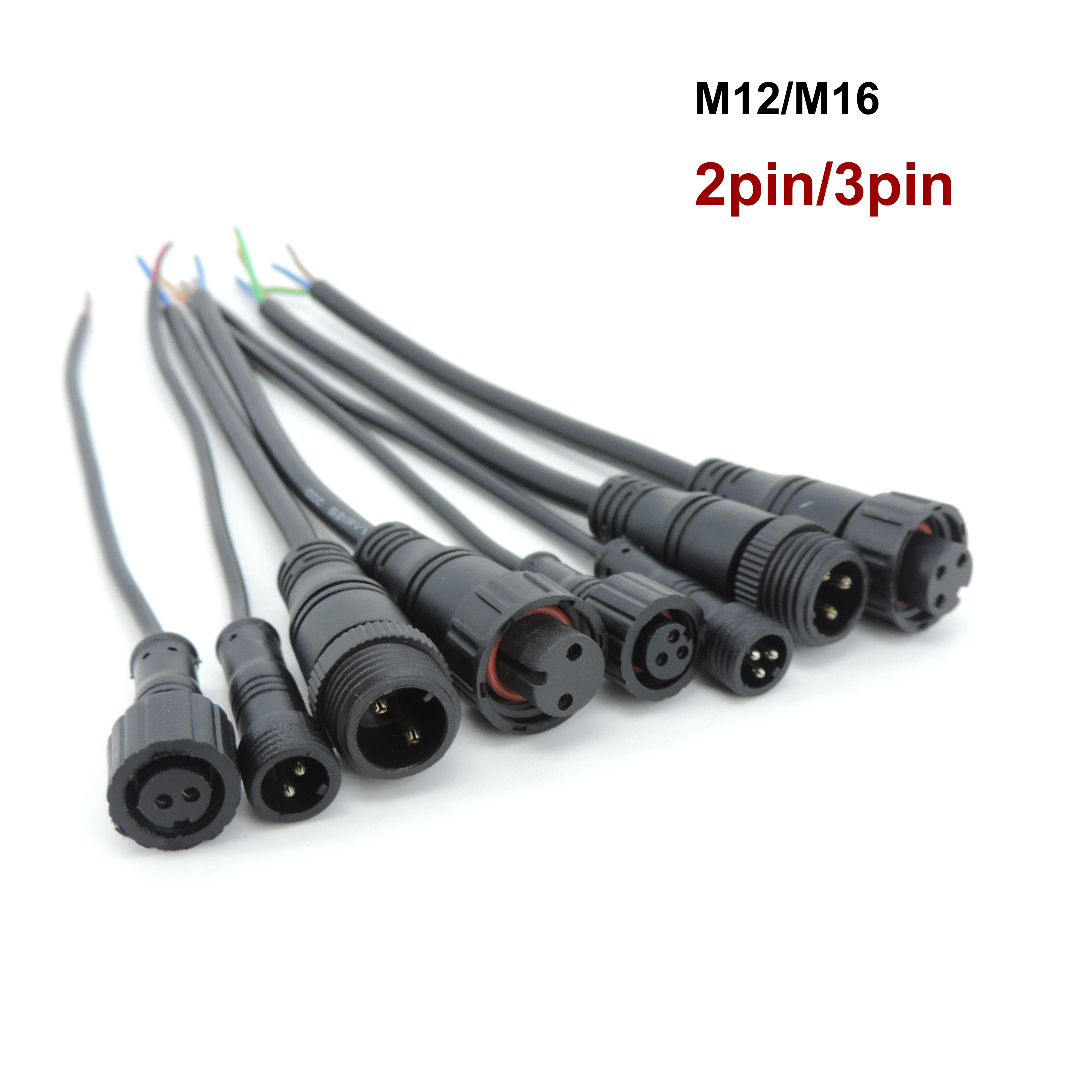 M12 M16 2 3 Pin Core Wire DC M - Outdoor Power Jack บทวิจารณ์และราคา