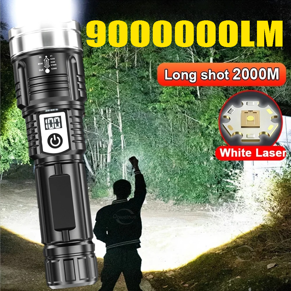 High Power 200000LM LED Flashl - Outdoor Power For Camping บทวิจารณ์และราคา