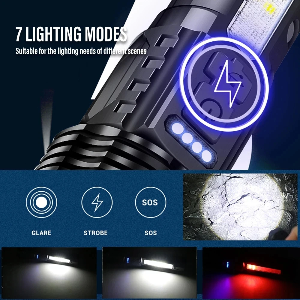 Powerful LED Flashlight Rechar - Outdoor Power For Camping บทวิจารณ์และราคา