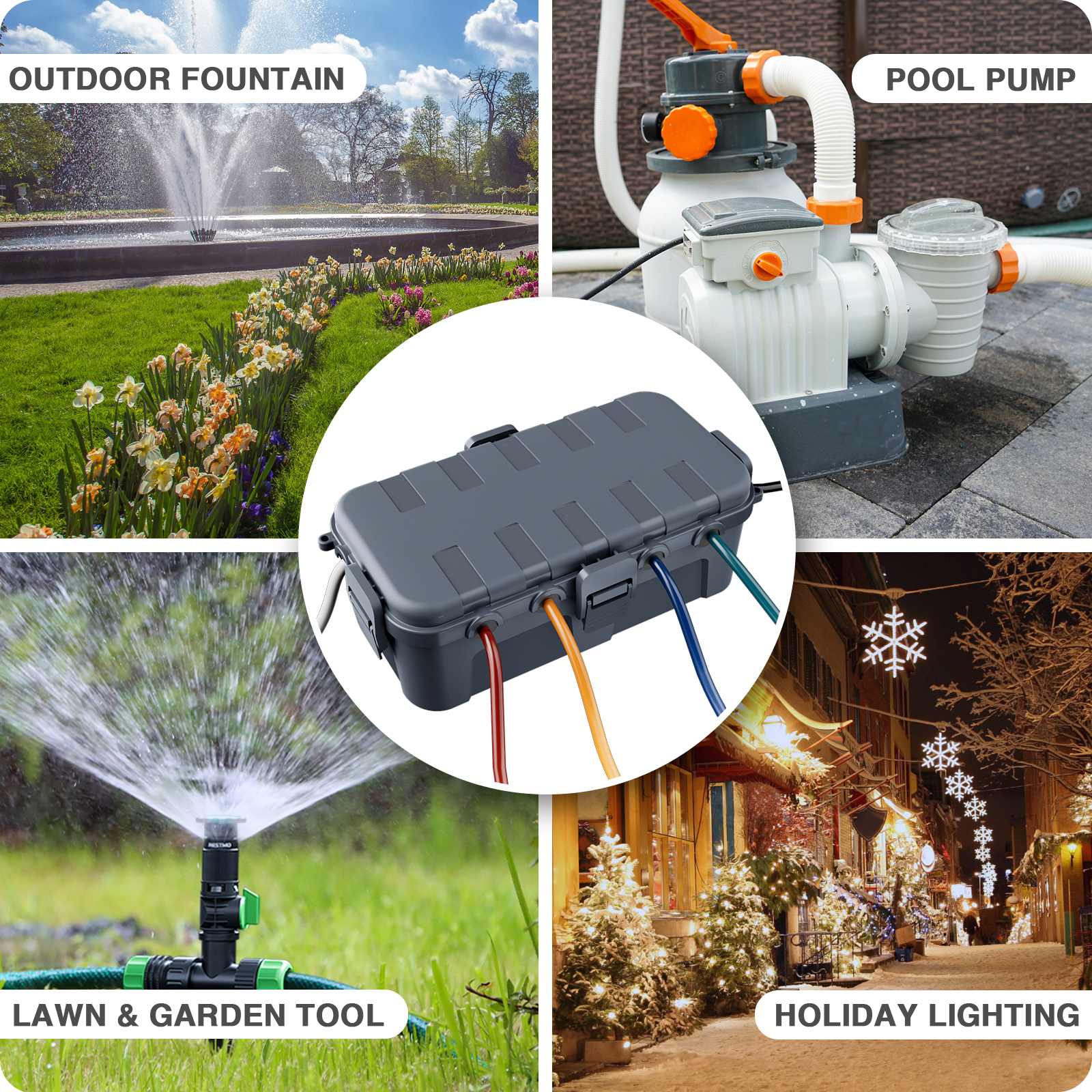 Outdoor Electrical Box Waterpr - Outdoor Power Box บทวิจารณ์และราคา