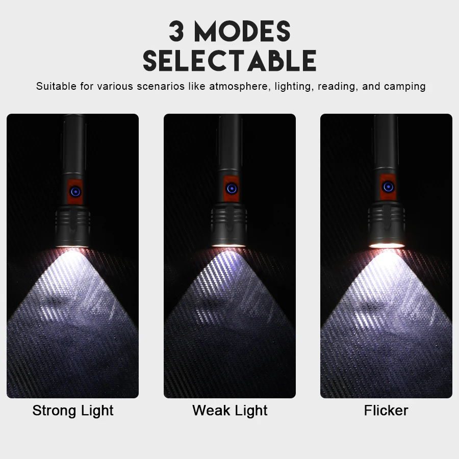 High Power LED Flashlight USB  - Outdoor Power For Camping บทวิจารณ์และราคา