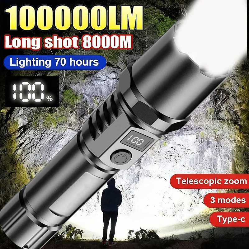 Powerful Led Handheld Flashlig - Outdoor Power For Camping บทวิจารณ์และราคา