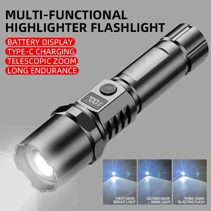 Powerful Led Handheld Flashlig - Outdoor Power For Camping บทวิจารณ์และราคา