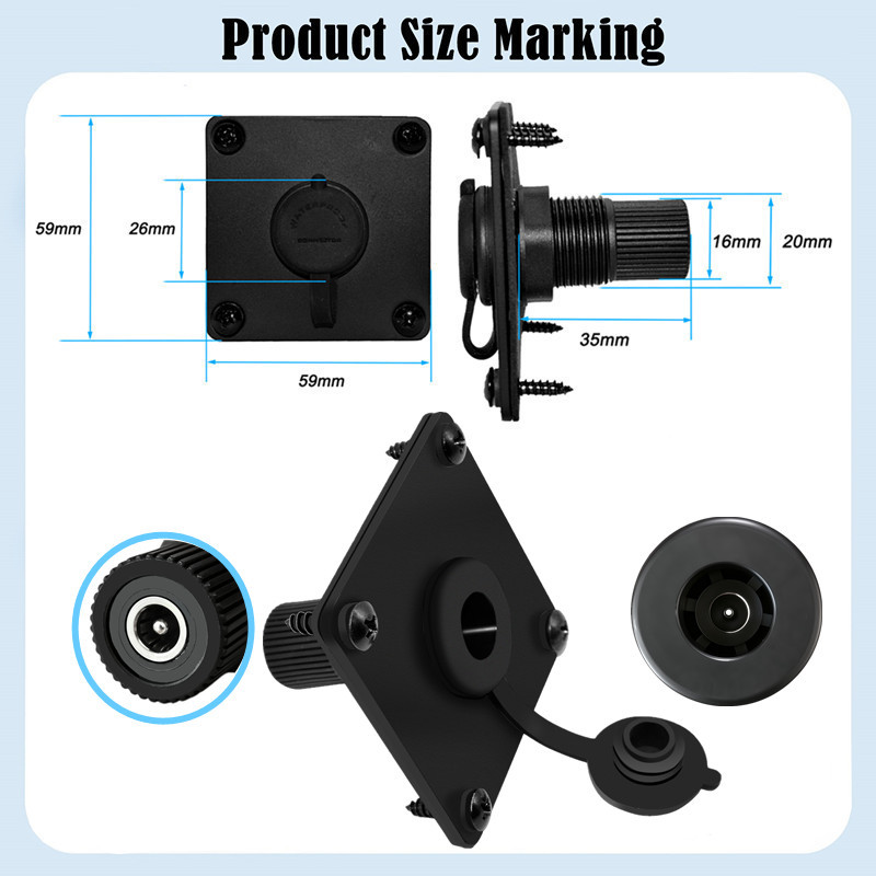 IP65 Waterproof DC5521 Panel M - Outdoor Power Jack บทวิจารณ์และราคา