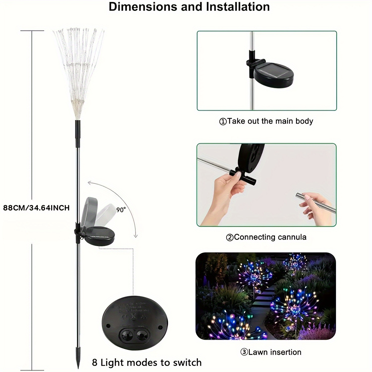 8-Mode Solar Firework Lights w - Outdoor Power Vac บทวิจารณ์และราคา