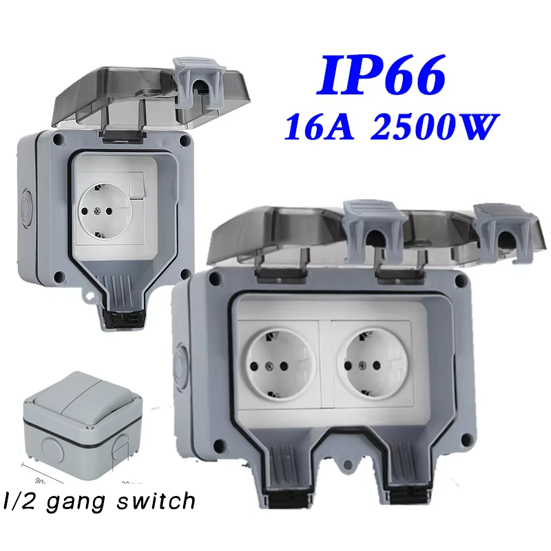 EU KR Outdoor Wall Waterproof  - Outdoor Power Parts บทวิจารณ์และราคา