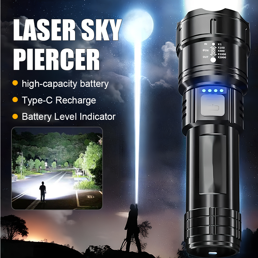 High Power P50 LED Flashlight  - Outdoor Power For Camping บทวิจารณ์และราคา