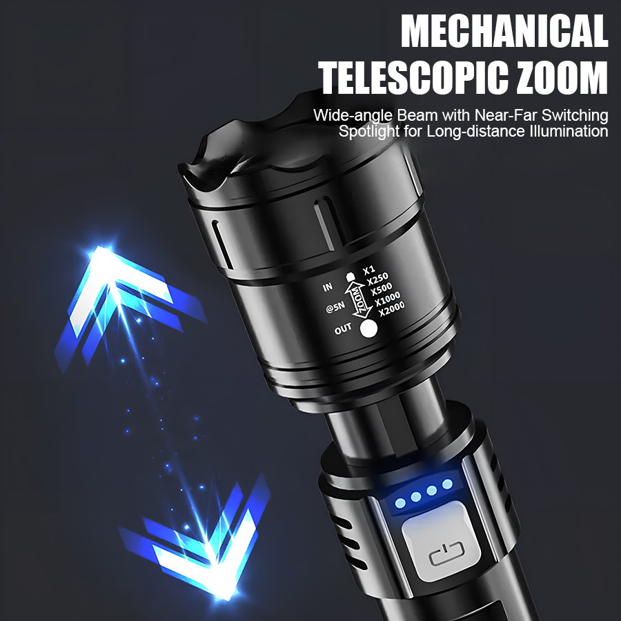 High Power P50 LED Flashlight  - Outdoor Power For Camping บทวิจารณ์และราคา