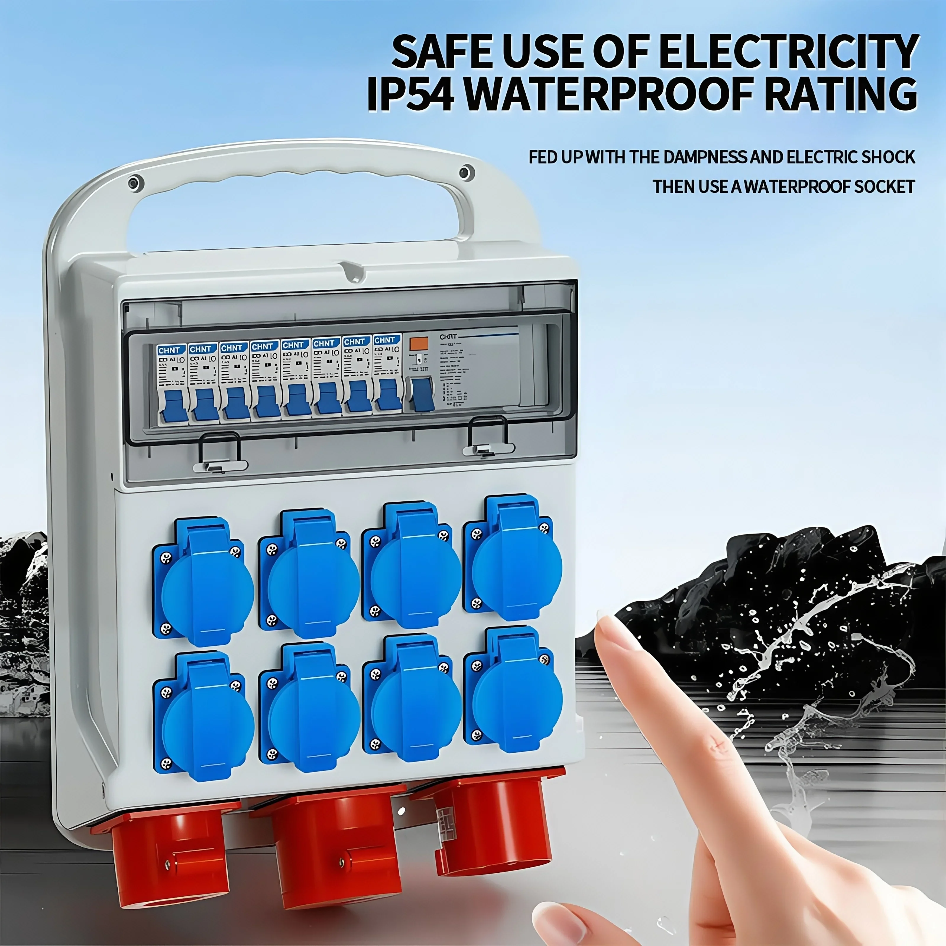 IP54 16A Waterproof Industrial - Outdoor Power Parts บทวิจารณ์และราคา