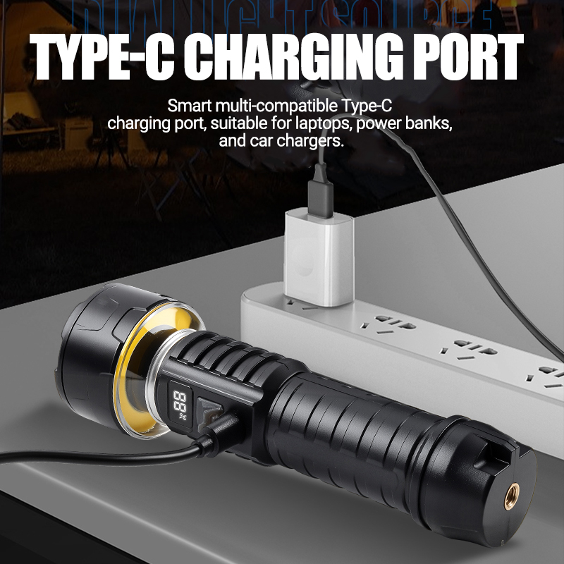 COB LED Flashlight Rechargeabl - Outdoor Power Point บทวิจารณ์และราคา