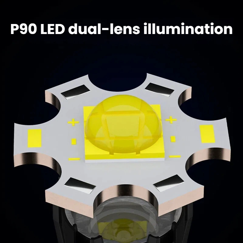 High-power P90 LED Flashlight  - Outdoor Power For Camping บทวิจารณ์และราคา