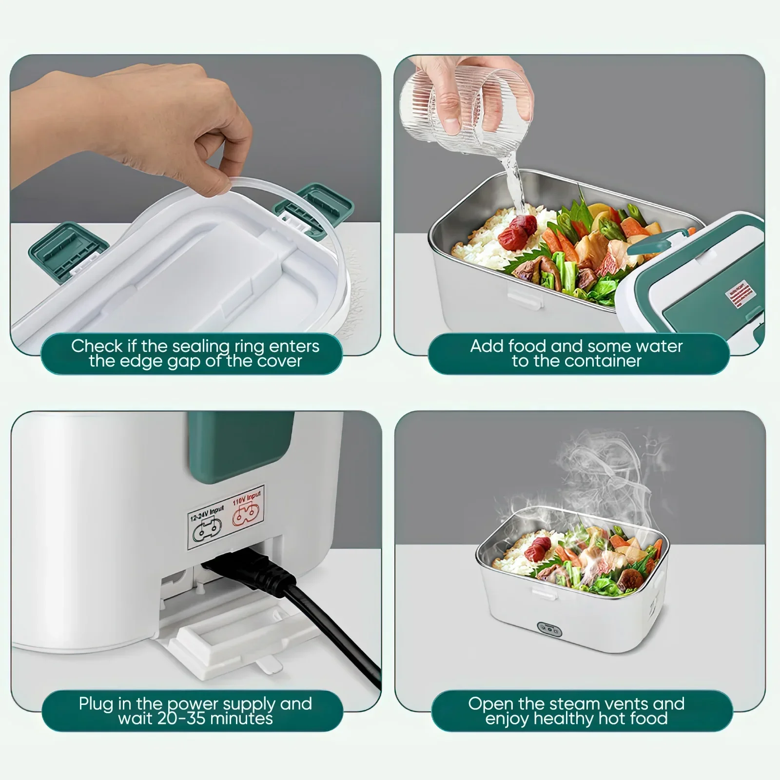 Electric Lunch Box Food Warmer - Outdoor Power Box บทวิจารณ์และราคา