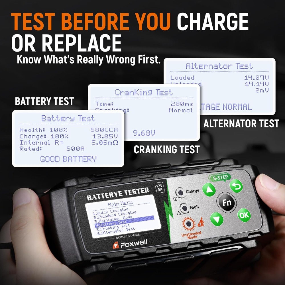 12V Car Battery Charger & Test - Lawn Mower Battery บทวิจารณ์และราคา