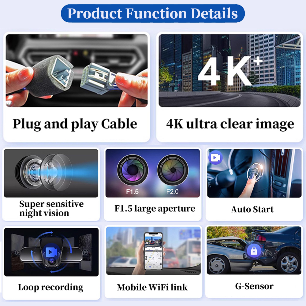 Dash Cam for Mini Cooper F65 F - Outdoor Power G Sensor บทวิจารณ์และราคา
