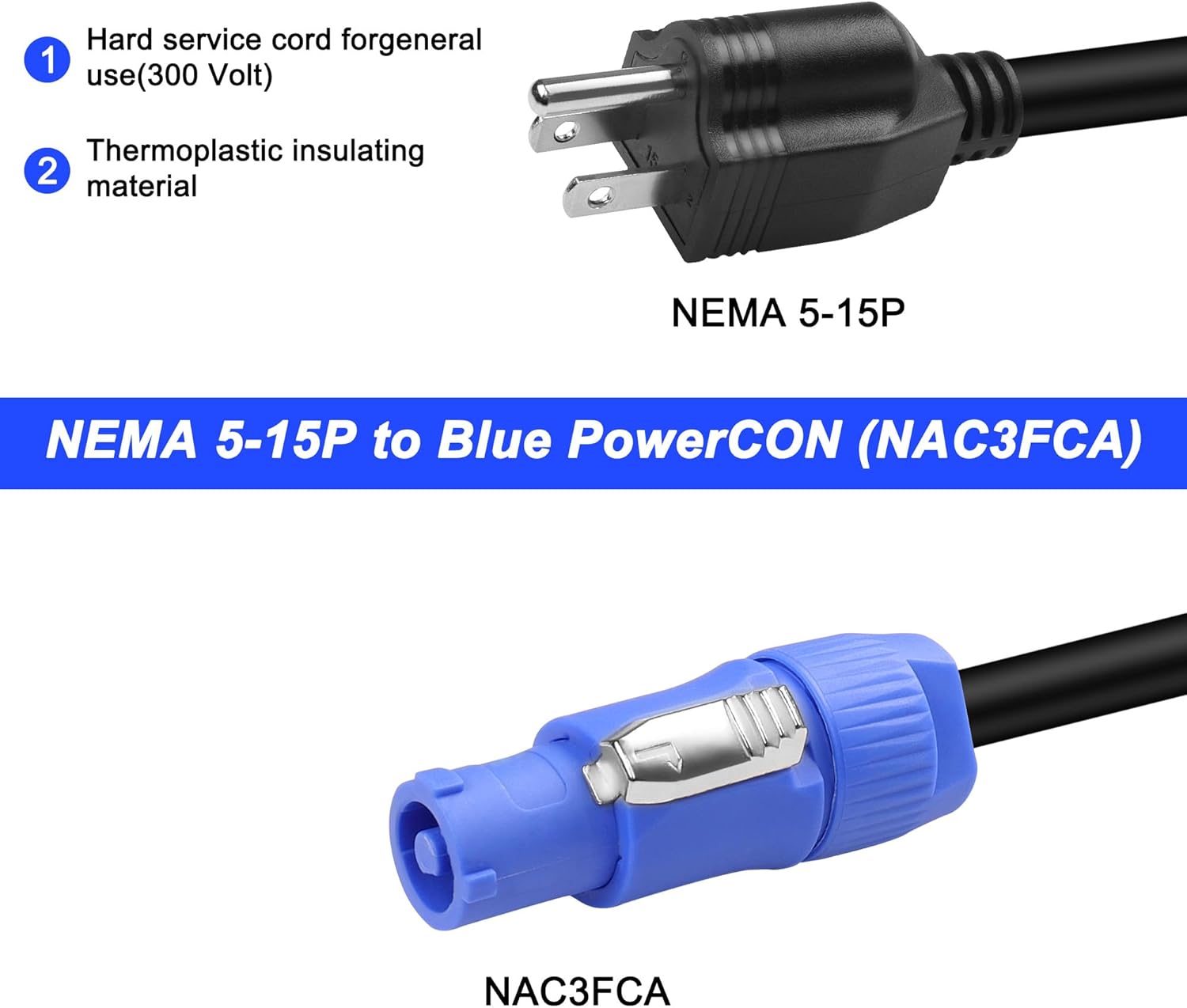 3-Prong NEMA 5-15P to PowerCON - Outdoor Power Vac บทวิจารณ์และราคา