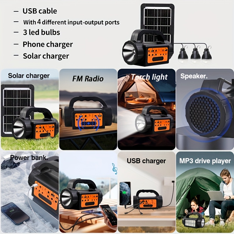 Solar Rechargeable Camping Lig - Outdoor Power For Camping บทวิจารณ์และราคา