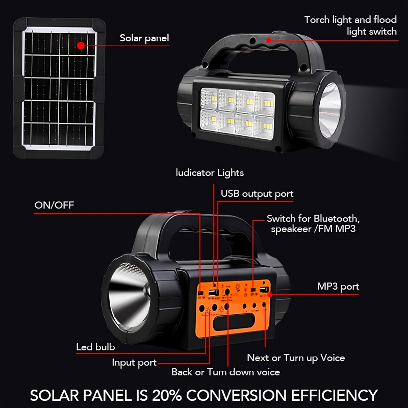 Solar Rechargeable Camping Lig - Outdoor Power For Camping บทวิจารณ์และราคา