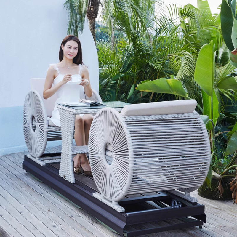 Modern Waterproof Double Wheel - Outdoor Power Recliner บทวิจารณ์และราคา
