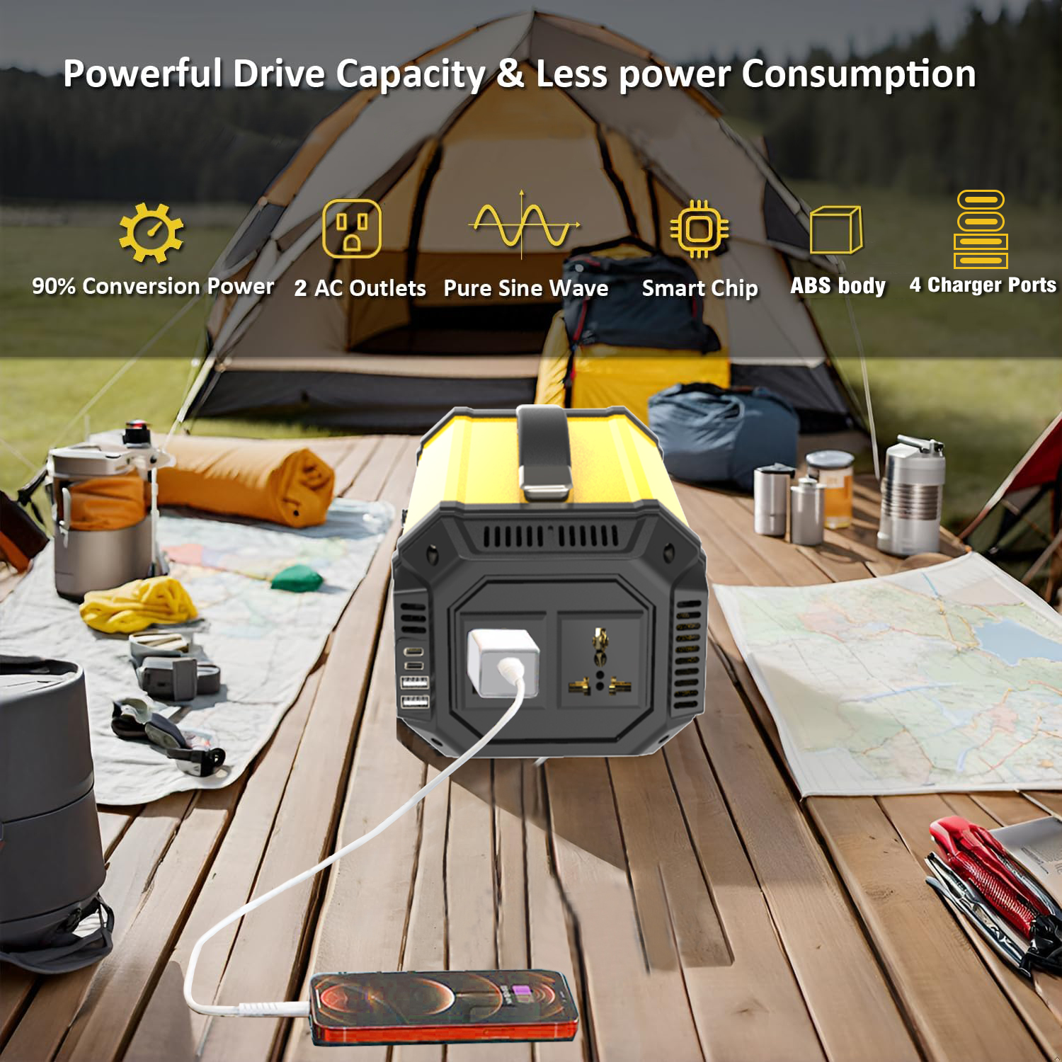 power inverter DC 12V to AC 22 - Outdoor Power Socket บทวิจารณ์และราคา