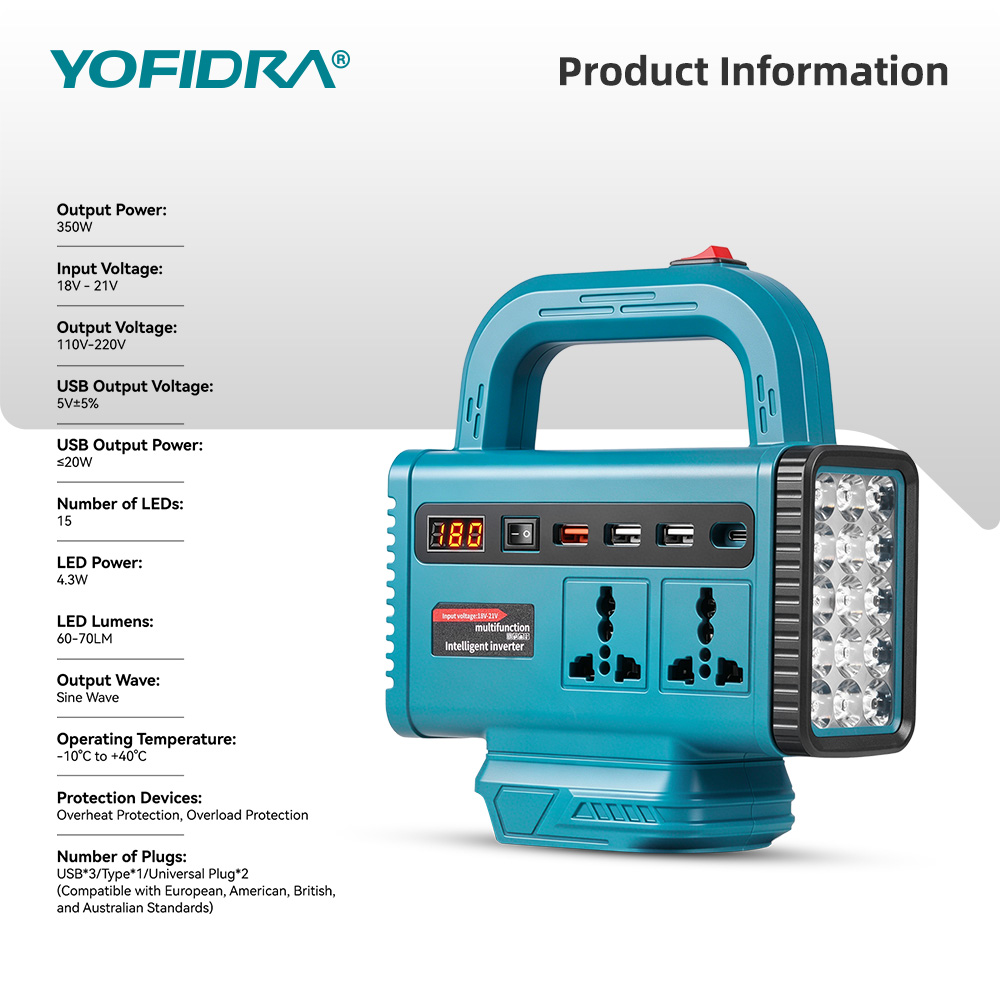 YOFIDRA 220V Portable Power In - Outdoor Power Point บทวิจารณ์และราคา