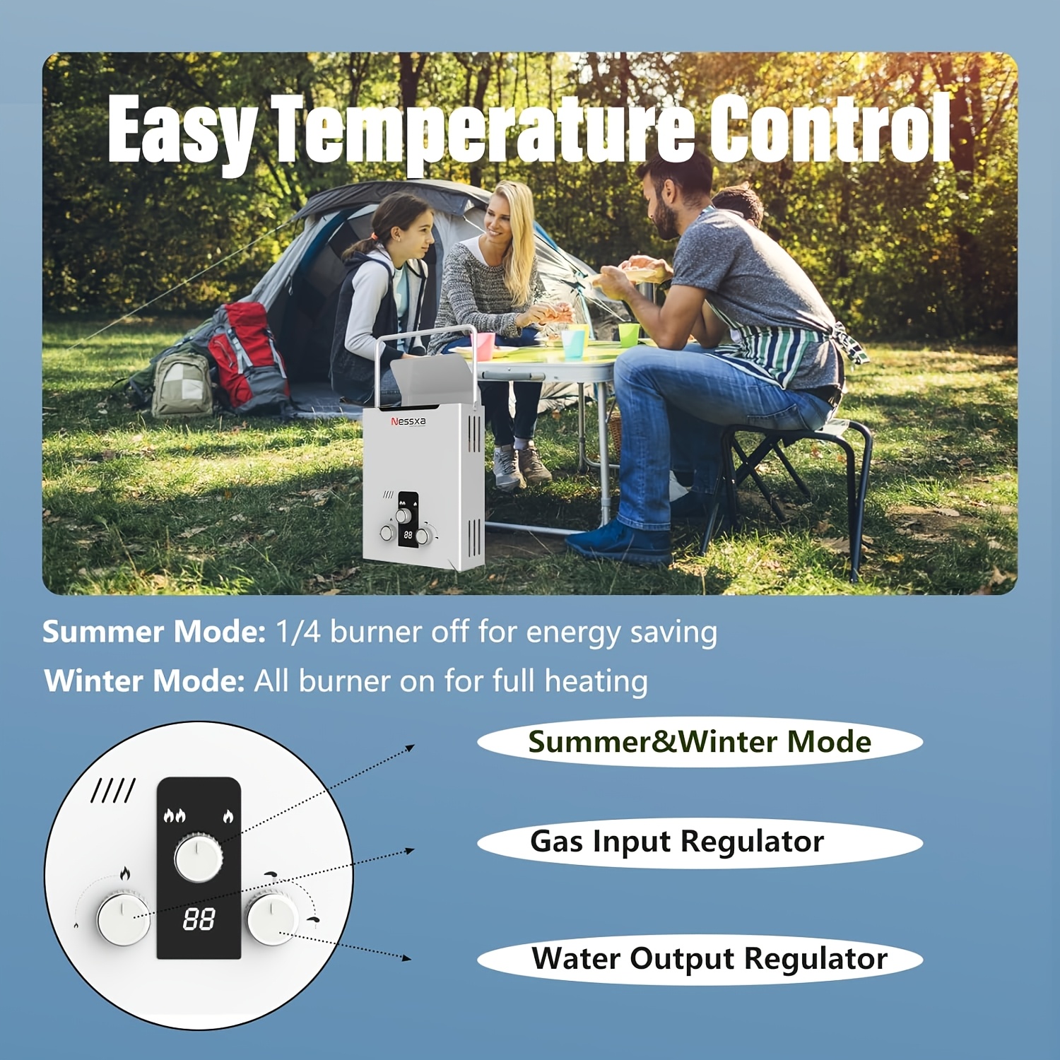 Portable Propane Water Heater  - Outdoor Power For Camping บทวิจารณ์และราคา