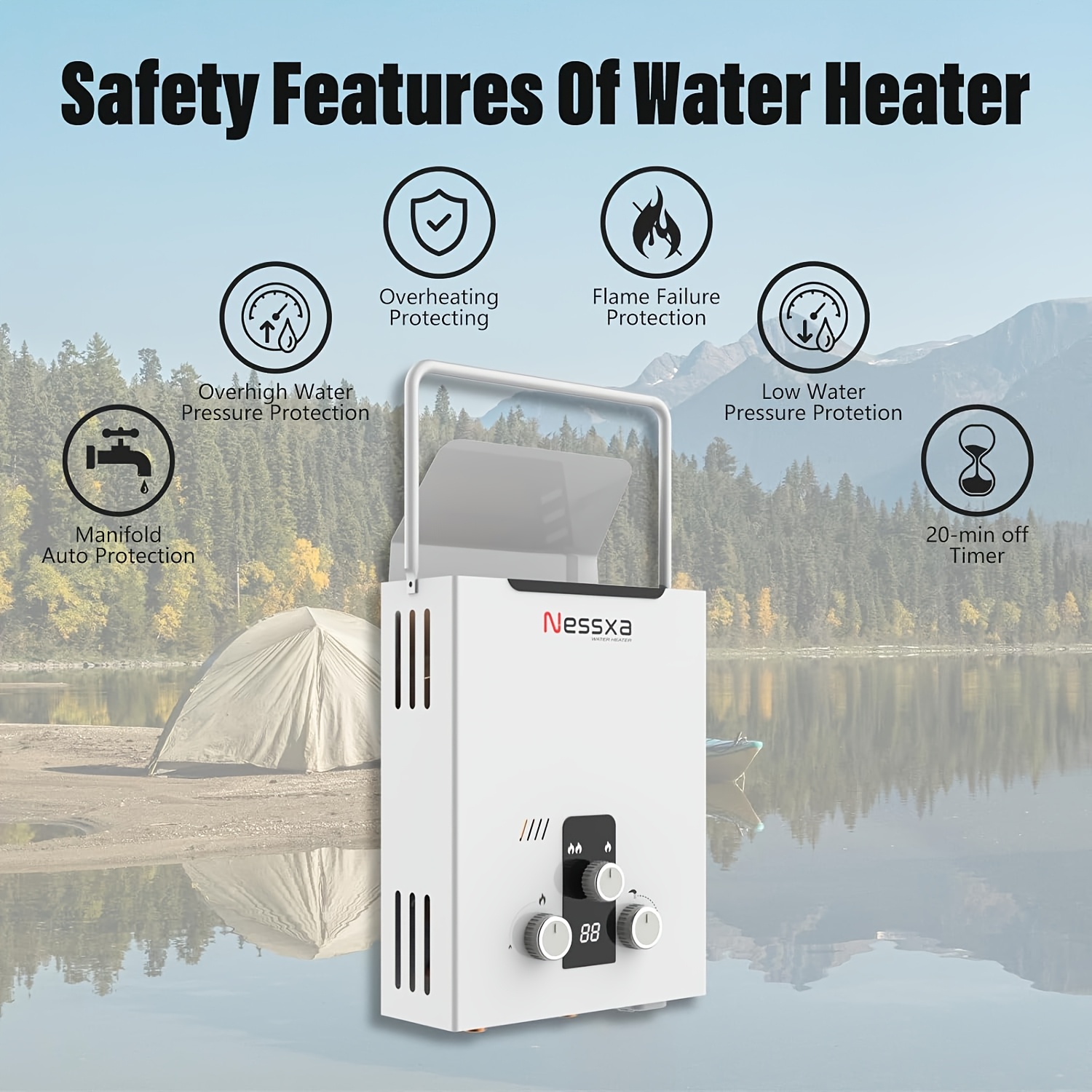 Portable Propane Water Heater  - Outdoor Power For Camping บทวิจารณ์และราคา