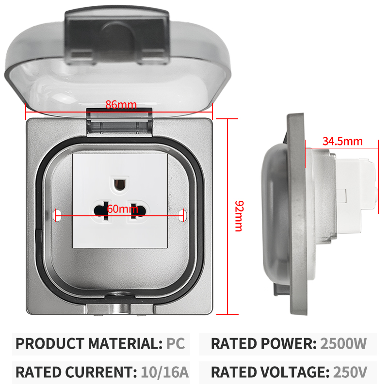 IP65 Waterproof Outdoor Socket - Outdoor Power Parts บทวิจารณ์และราคา