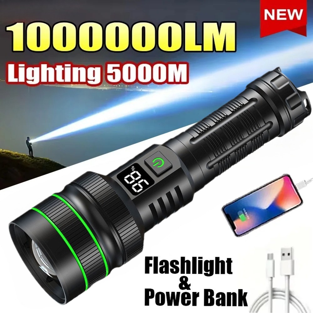 Powerful LED Flashlight Zoomab - Outdoor Power For Camping บทวิจารณ์และราคา