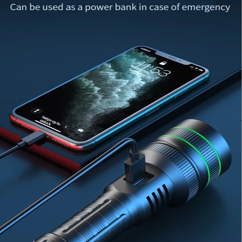 Powerful LED Flashlight Zoomab - Outdoor Power For Camping บทวิจารณ์และราคา