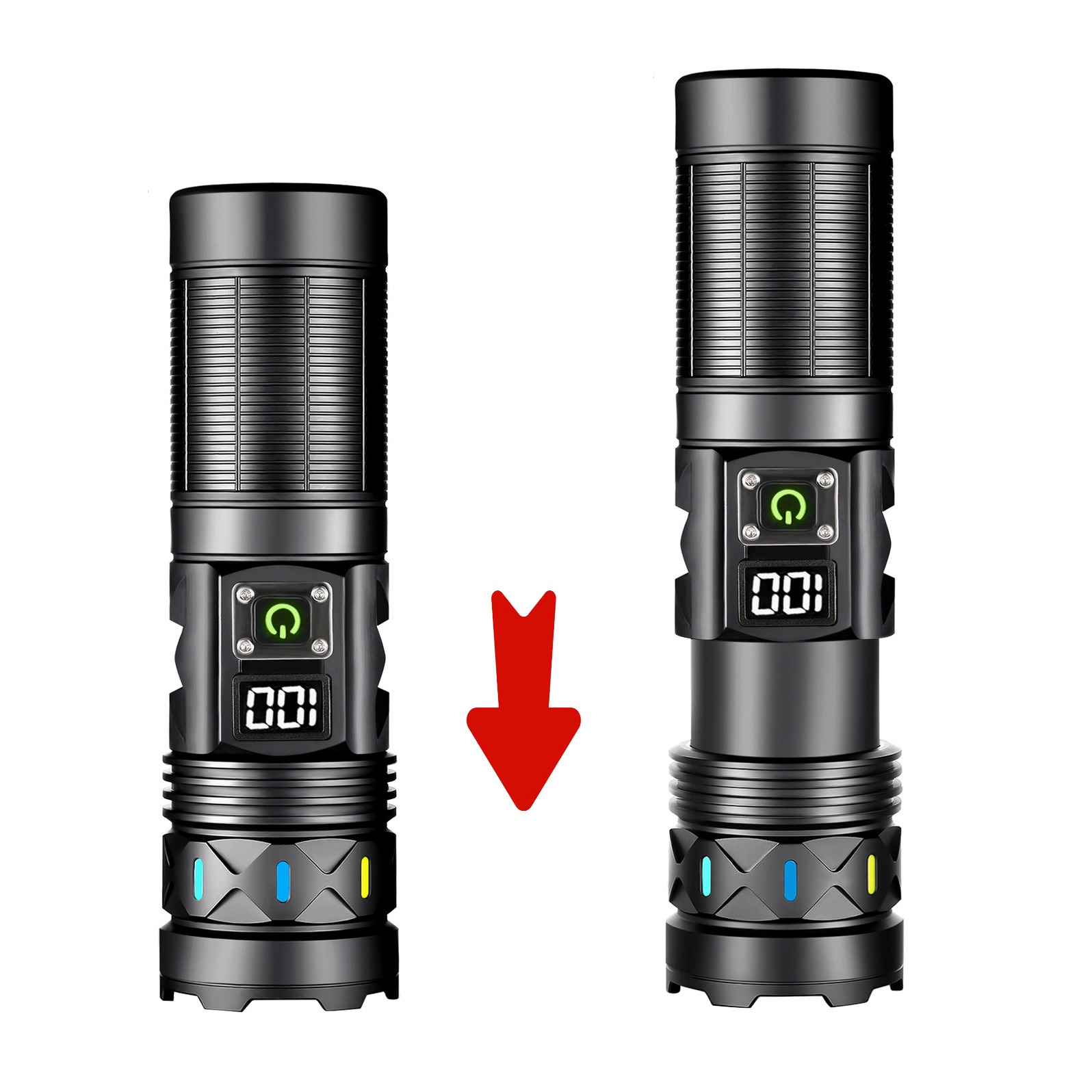 High Power LED Flashlight Tele - Outdoor Power For Camping บทวิจารณ์และราคา