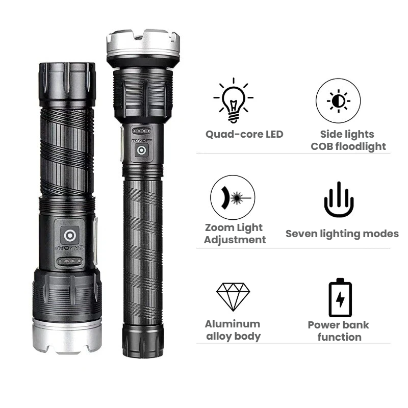 High-power LED Flashlight Tele - Outdoor Power For Camping บทวิจารณ์และราคา